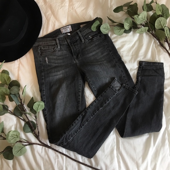 FRAME | Le Skinny De Jeanne Coated Side Step P274 - Picture 1 of 8